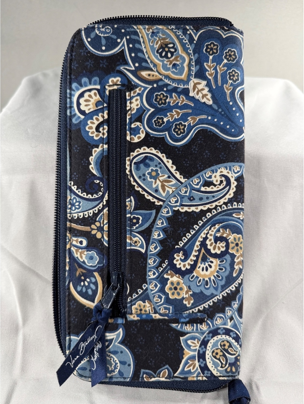 Vera Bradley Blue Paisley Zip-Around Wallet - Picture 6 of 7